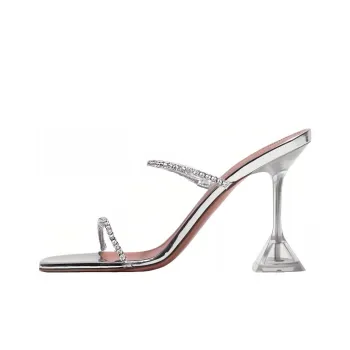 AMINA MUADDI Gilda 95mm Crystal-embellished Mules