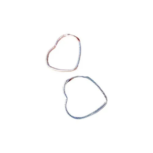 Stone Edge Poly Foot Silver 990 Earrings Unisex
