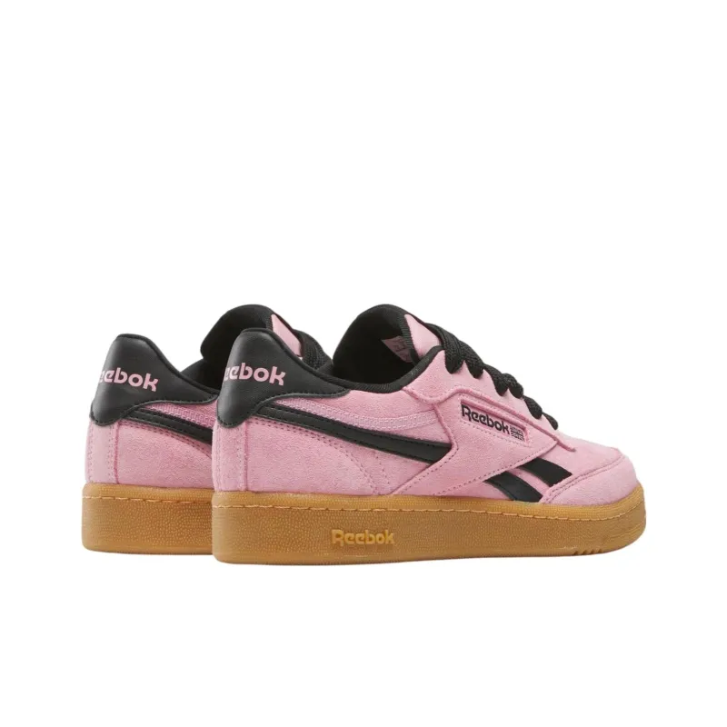 Reebok Anti Slip Wear Resistant Low Top Kids' Skateboarding Shoes Pink Black Teenagers-3