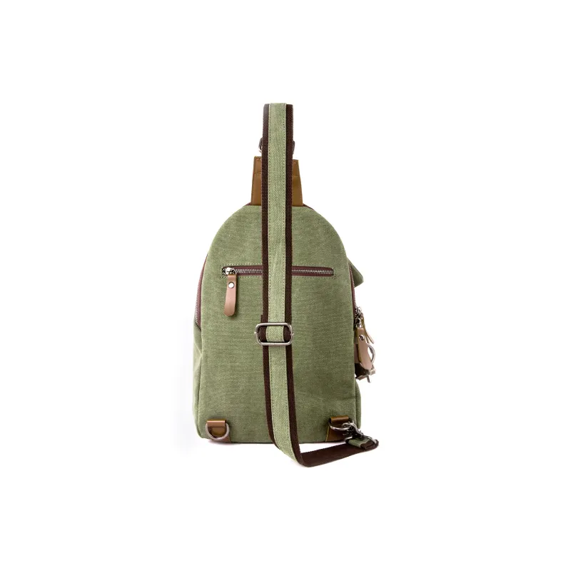 MOYYI Canvas Bag Sling Bag Large Size Unisex Gray, Smoke Cyan-1