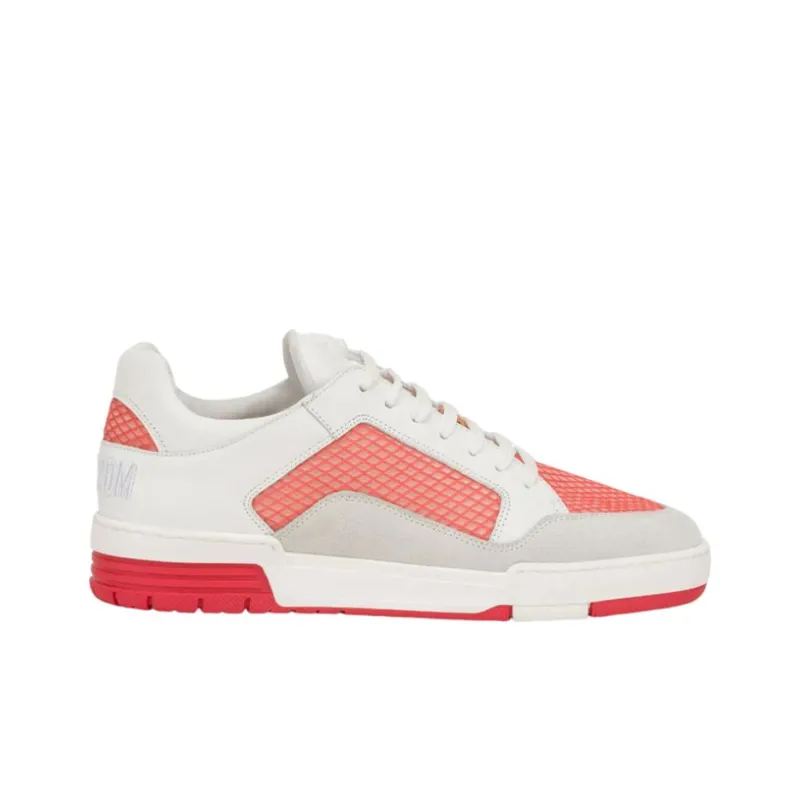MOSCHINO Stylish Skateboarding Shoes Men's White Orange Gray-1