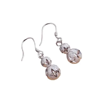 Stone Edge Poly Foot Silver 990 Ear Hooks Unisex