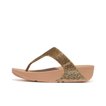 FITFLOP Rubber Sole Slip Resistant Flip Flops Women's Gold