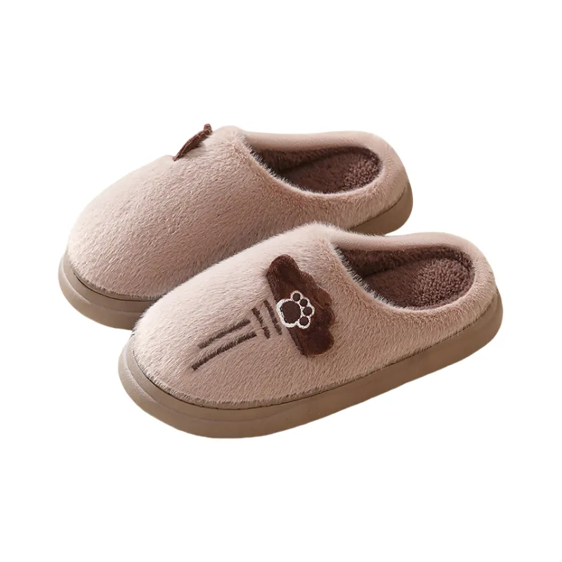 Yalu Fall And Winter Japanese And Korean Style Couple Home Indoor Velvet Cotton Slippers With Soft Soles Home Slippers-6