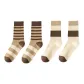 2 White Coffee Stripes+2 White