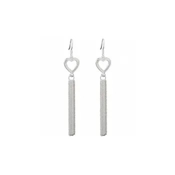 Stone Edge Poly 999 Fine Silver Sterling Silver Hoop Earrings Women's