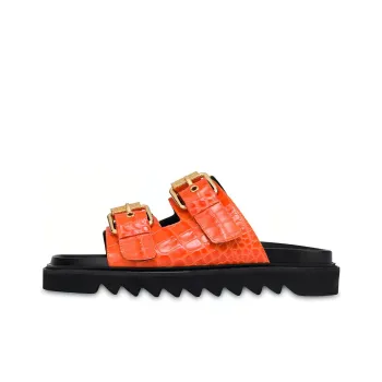 MOSCHINO Rubber Sole Slide Slippers Men's Orange