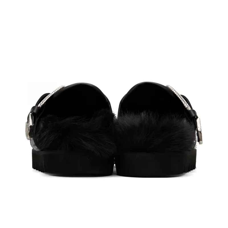 Toga Studded Faux-fur Mules-3