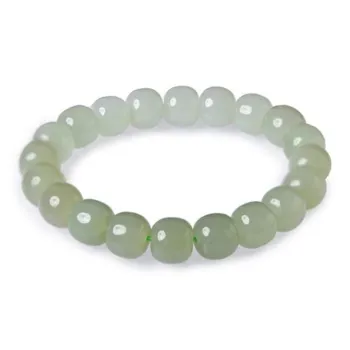 Zhen Yu Zhen Pin Hetian Jade Bracelets Pale Greenish White Jade Unisex