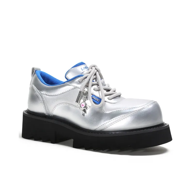 LOOKUN x ADCDAVINCI Functional Wind Series Anti Slip And Wear Resistant Height Increasing Casual Shoes Unisex Silver-1