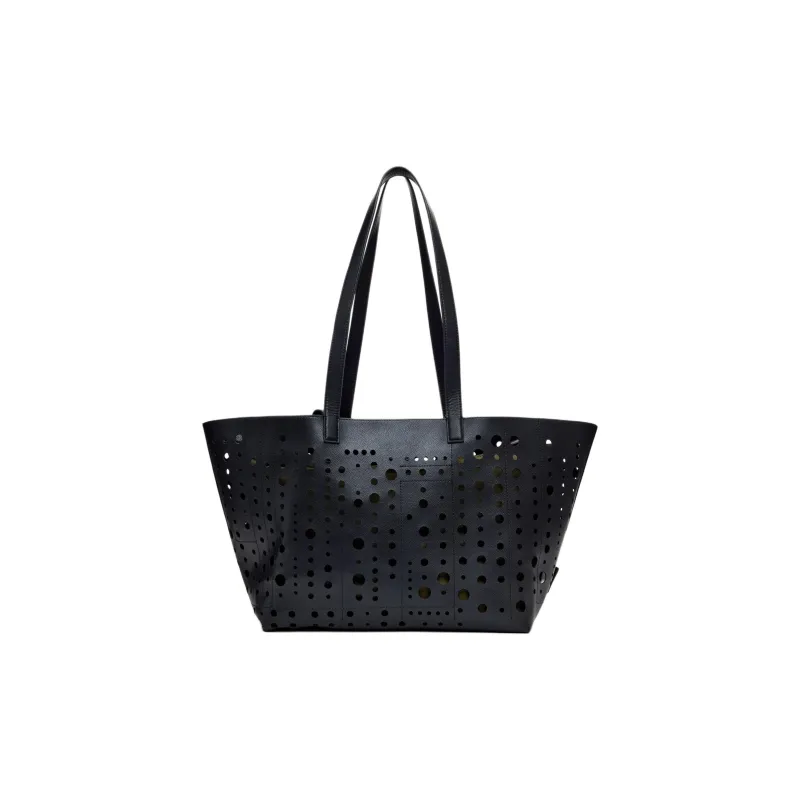 Desigual Polyurethane Tote Bag, Shopping Bag, Shoulder Bag, Handbag Tubas Women's Black-2