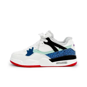 ABCYLM Warm Slip Resistant Cushioning Impact Resistance Wear Resistant Low Top Skateboard Shoes Unisex White Blue
