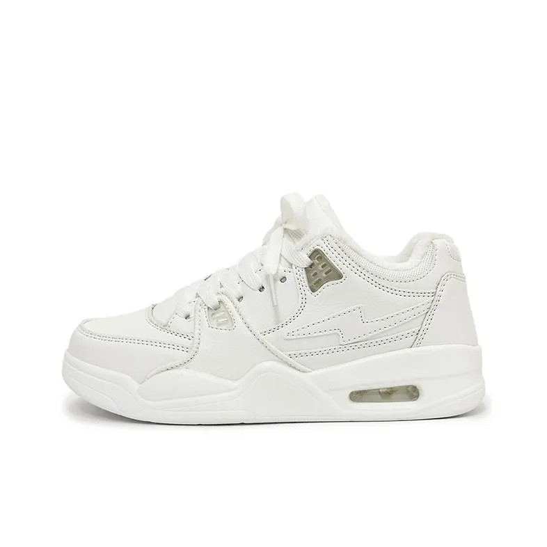 ABCYLM Thermal Slip Resistant Cushioning Impact Resistance Abrasion Resistant Low Top Skateboard Shoes Unisex All White-0