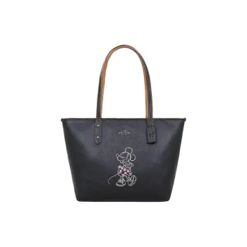 COACH X Disney/Disney City Leather One Shoulder Tote Bag, Shopping Bag, Handbag Tubas Women's