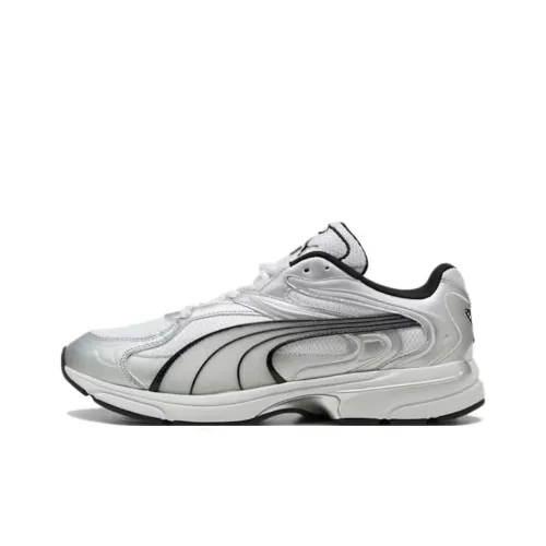PUMA EXTOS Anti Slip Wear Resistant Low Top Casual Shoes Unisex Silver White