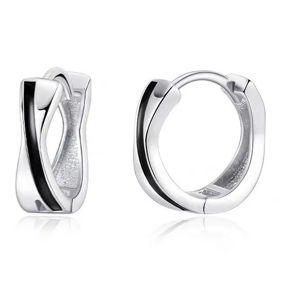 ZWU 925 Sterling Silver Stud Earrings Unisex-3