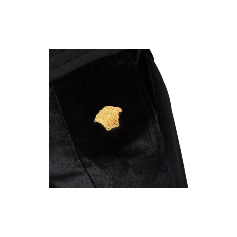 VERSACE Knitted Sports Pants Men's Black-5