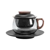 Spiritual Dragon Tea Brown Cup (Crow Blue) Zen Style Black