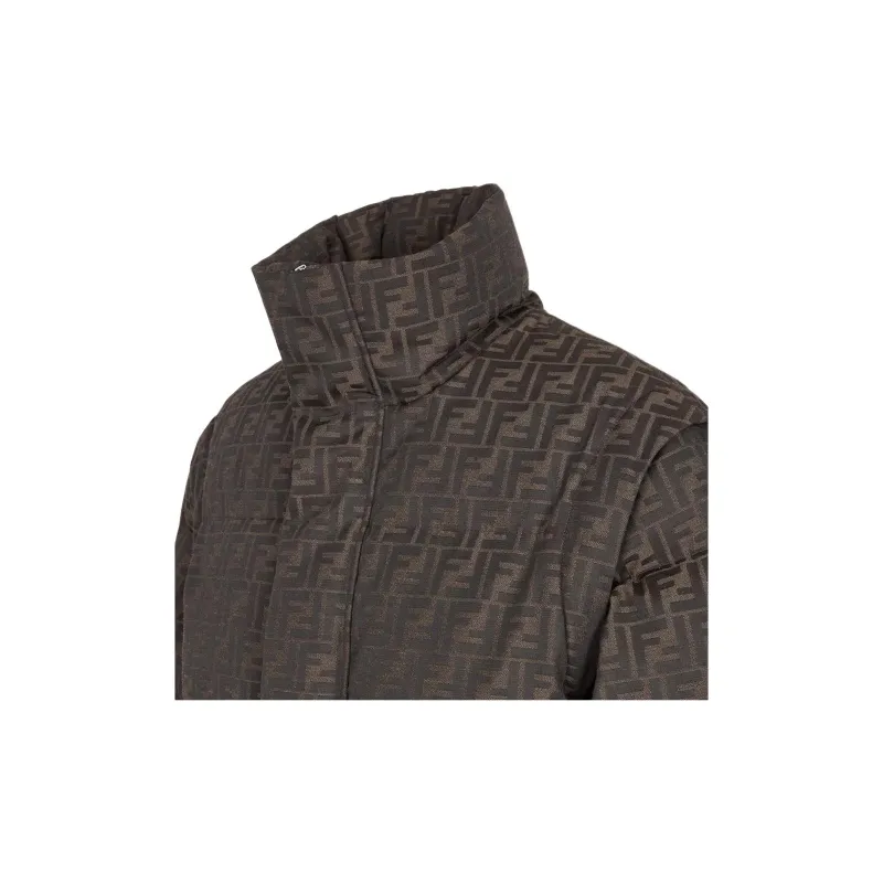FENDI Logo Detailed Funnel Neck Jacket-2