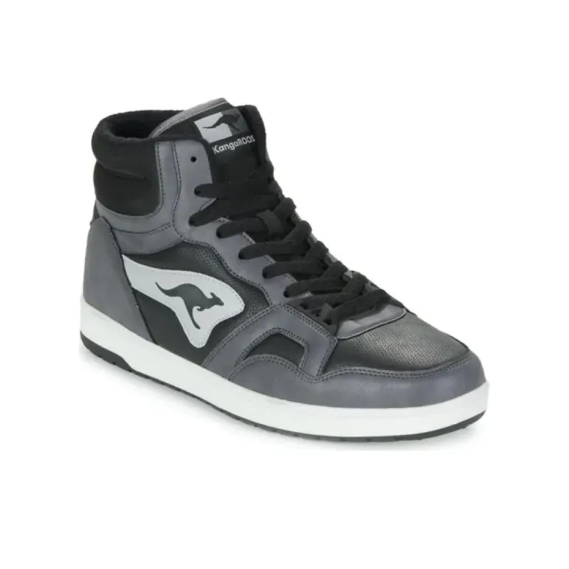 KangaROOS Anti Slip Wear Resistant High Top Skateboard Shoes Men's Black-2