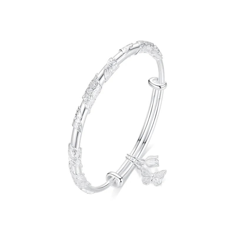 Fortune Gold Sterling Silver Bangle Unisex-0