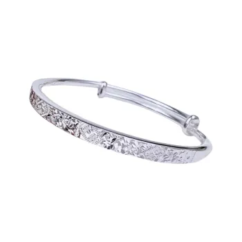 Stone Edge Poly 999 Fine Silver Bangles Unisex