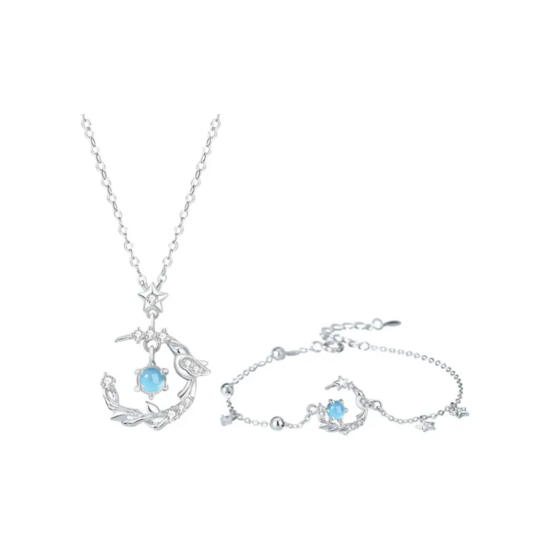 ZHONGLING 925 Sterling Silver Necklaces Women's-8
