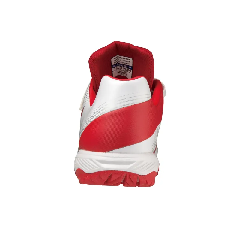 Mizuno Light Revo Trainer CR Anti Slip Wear Resistant Low Top Training Shoes Unisex White Red-3