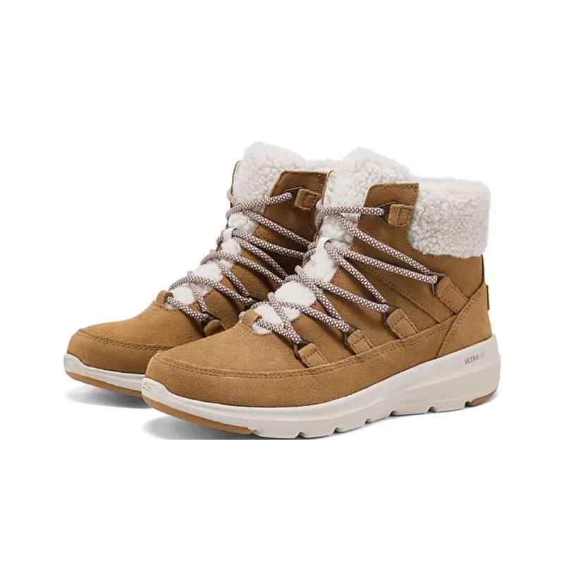 Skechers ON THE GO Wear Resistant Slip Resistant Short Snow Boots Women's Brown-2