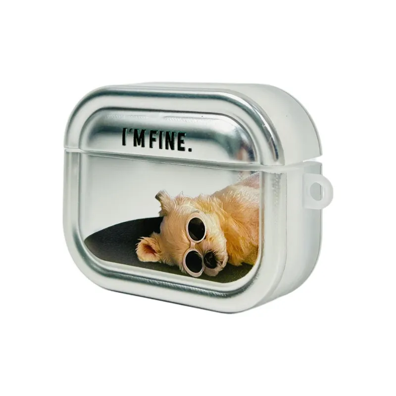 Sopi Apple AirPods 4/2/3/4th Generation/AirPods Pro/Pro 2 TPU Lying Sunglasses Puppy Headphone Cases-2