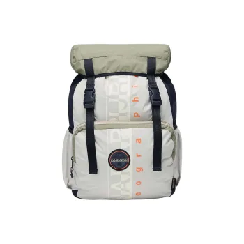 Napapijri Recycled Fabric Backpack Unisex Beige & Green