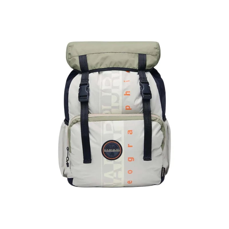 Napapijri Recycled Fabric Backpack Unisex Beige & Green-0