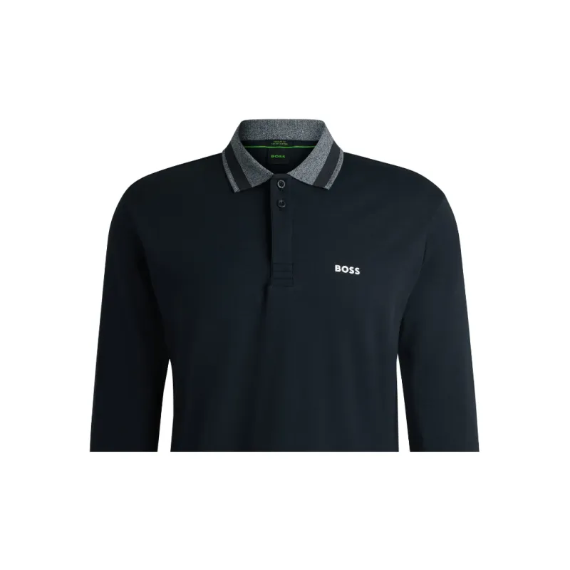 HUGO BOSS Logo Print Long sleeves Polo Shirt-1