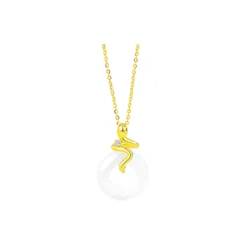 KING TAI SANG Chalcedony Necklaces Unisex