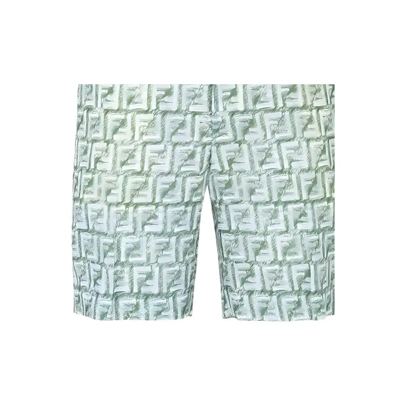 FENDI All Over Ff Printed Belt looped Shorts-3