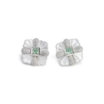 CARAT'S DIARY S925 Silver Stud Earrings Women's