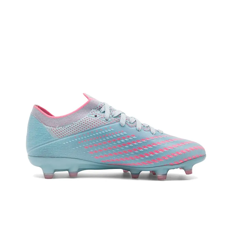 Keliqee AG Rubber Short Studs Slip Resistant Coverage Soccer Shoes Men's Blue Pink-1