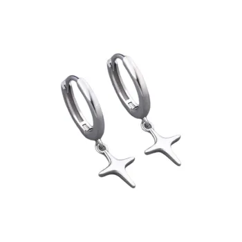 Stone Edge Poly 999 Fine Silver Sterling Silver Hoop Earrings Unisex