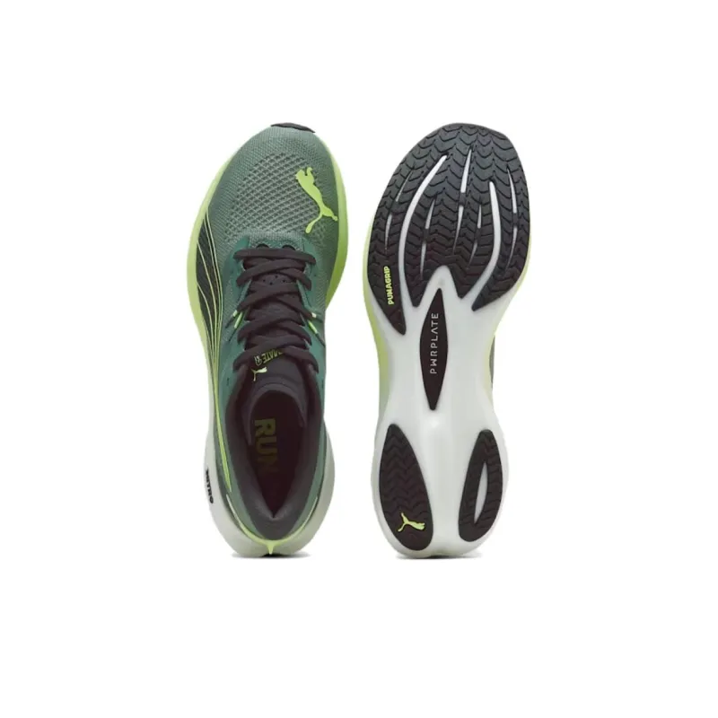 PUMA Deviate NITRO 3 Anti Slip Wear Resistant Low Top Running Shoes Men's Green-3
