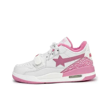 LIANGHUO Warm Slip Resistant Cushioning Impact Resistance Wear Resistant Low Top Skateboard Shoes Women's White Pink
