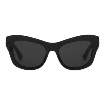 Burberry Acetate Metal Cat Eye Sunglasses Unisex Black