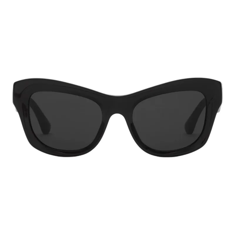 Burberry Acetate Metal Cat Eye Sunglasses Unisex Black-0