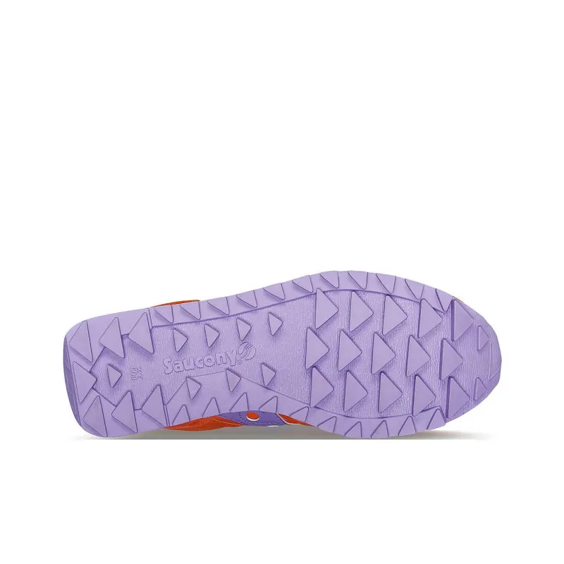 Saucony Jazz Triple Anti Slip Wear Resistant Low Top Casual Running Shoes Women's Orange Purple-4