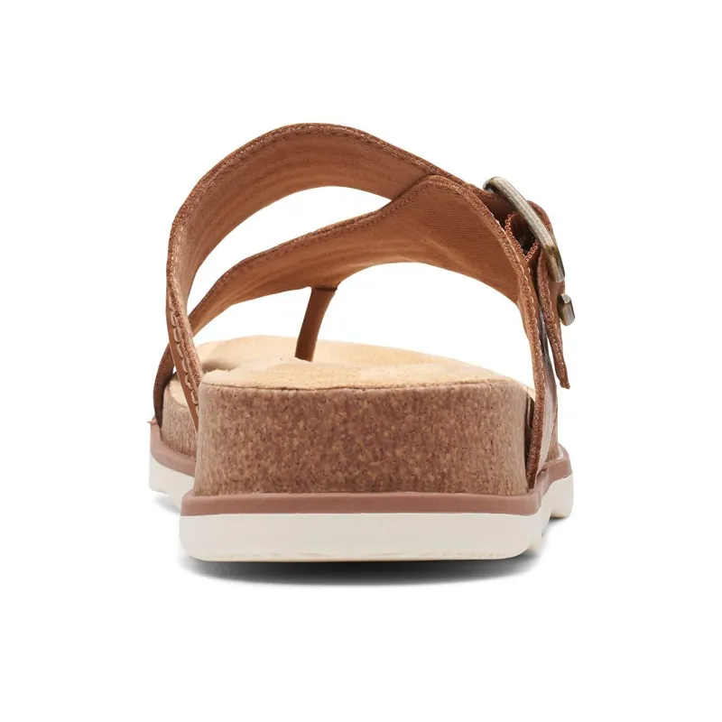Clarks Rubber Sole Slip-Resistant Flip Flops Women's Light Brown-4
