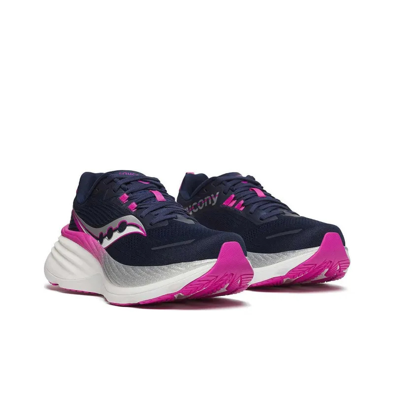 Saucony Hurricane 24 Navy Fuchsia Women's-2