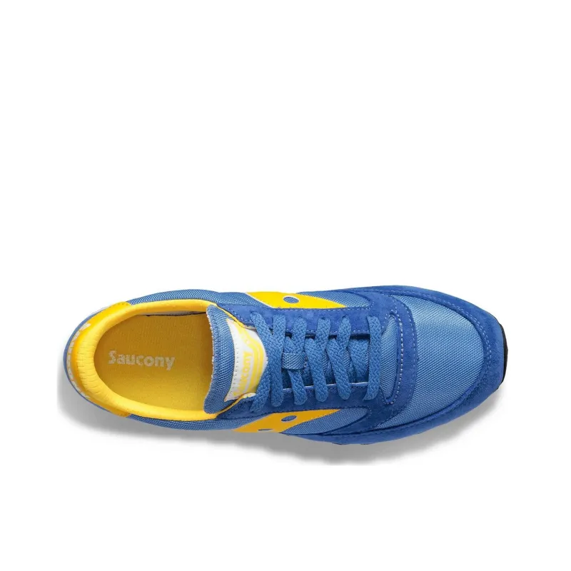Saucony Jazz 81 Anti Slip Wear Resistant Low Top Running Shoes Men's Blue Yellow-2
