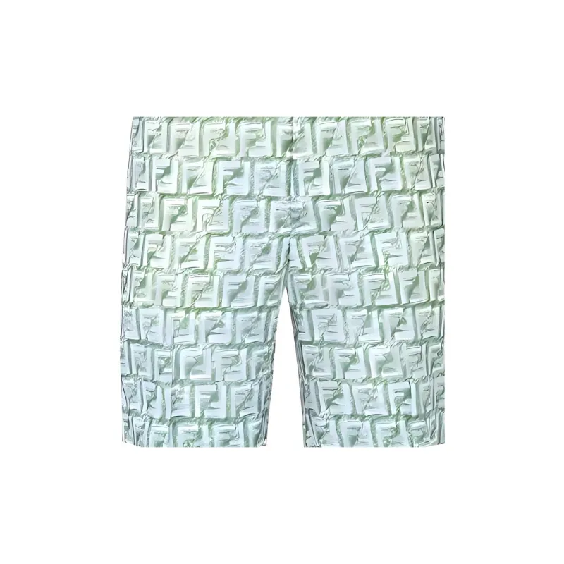 FENDI All Over Ff Printed Belt looped Shorts-6