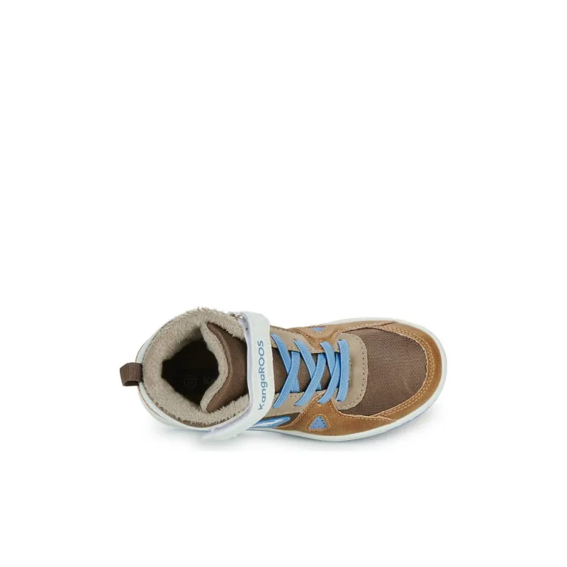 KangaROOS Anti Slip Wear Resistant Kids' Skateboarding Shoes Brown/Blue/White Kids'-4