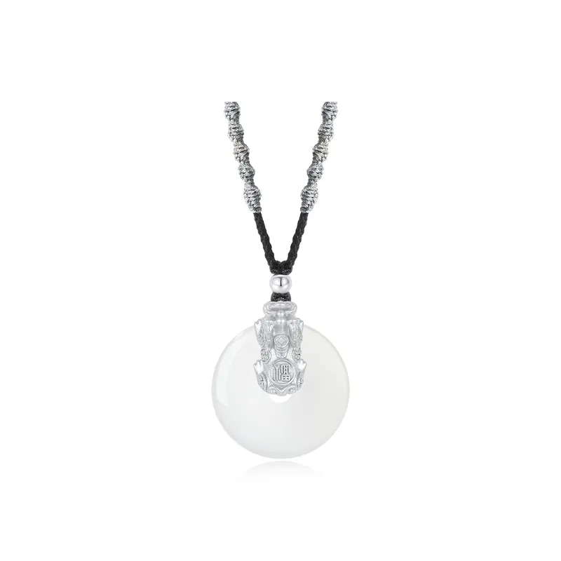 PUTUOSHANWENCHUANG Chalcedony Necklaces Unisex-1