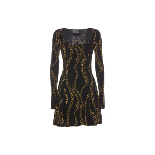 VERSACE JEANS Long Sleeved Dresses Women's Black